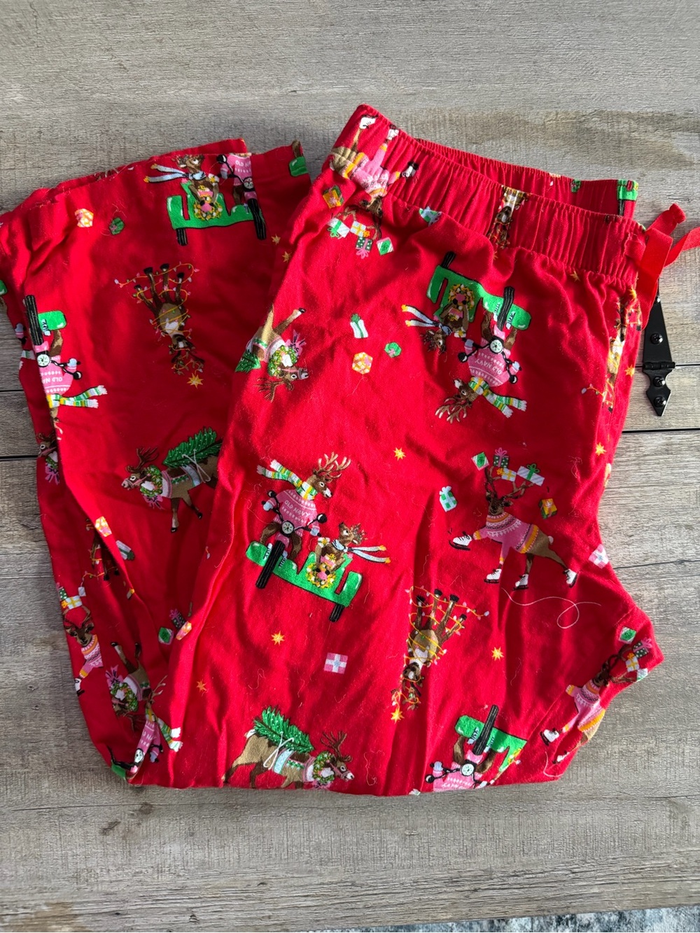 Old Navy Red Holiday Reindeer Pajama Bottoms